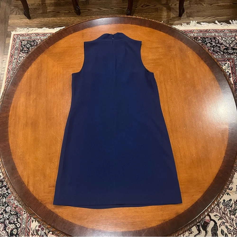 NEW J. Crew Women's Blue Sleeveless V-neck Dress Navy Lightweight Twill Medium